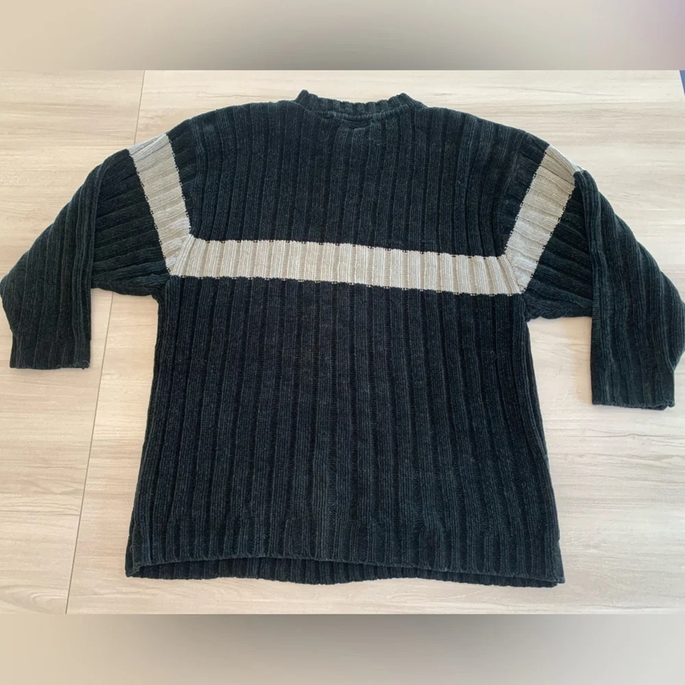 Vintage Polo‎ Sport Ralph Lauren Crewneck Knit Sweater Men’s XL Black/Grey